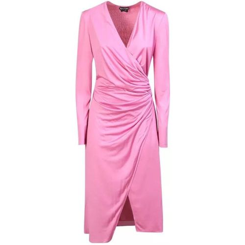Wrap Silk Pink Dress - Größe 40 - pink - Tom Ford - Modalova