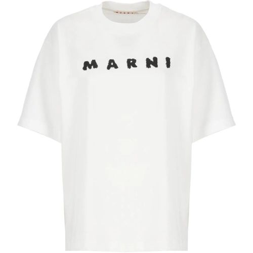 Scribbled Logo T-Shirt - Größe 38 - Marni - Modalova