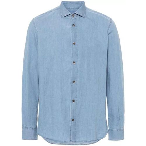 Cotton Denim Shirt - Größe 48 - blue - PESERICO - Modalova