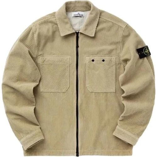 Overshirt verlours - Größe M - Stone Island - Modalova