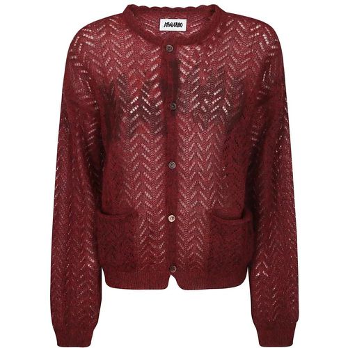 Dark Red Logo Cardigan - Größe S - Magliano - Modalova