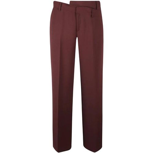 Red Virgin Wool Blend Trousers - Größe 38 - Federica Tosi - Modalova