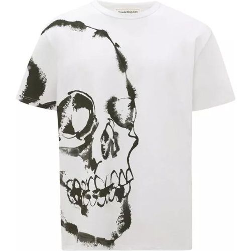 White Watercolor Skull T-Shirt - Größe XS - white - alexander mcqueen - Modalova