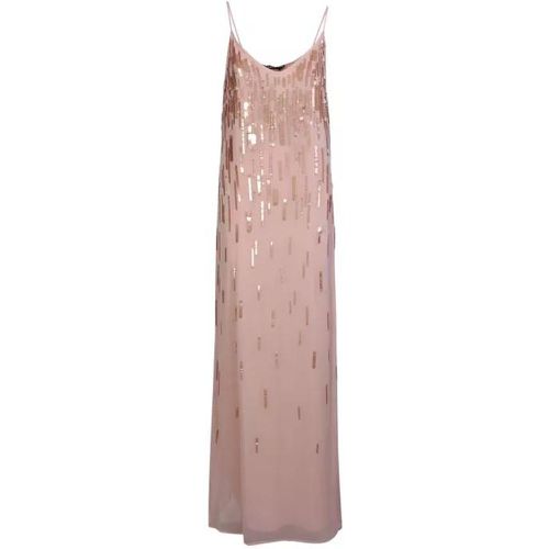 Embroidered Sequin Long Dress - Größe 42 - pink - Amen - Modalova