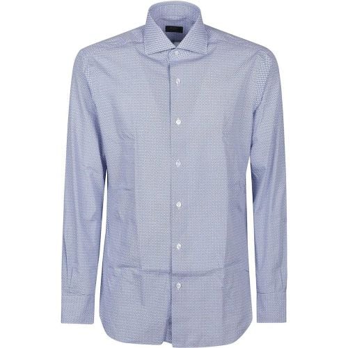 Long Sleeve Neck Shirt White - Größe 40 - Barba Napoli - Modalova