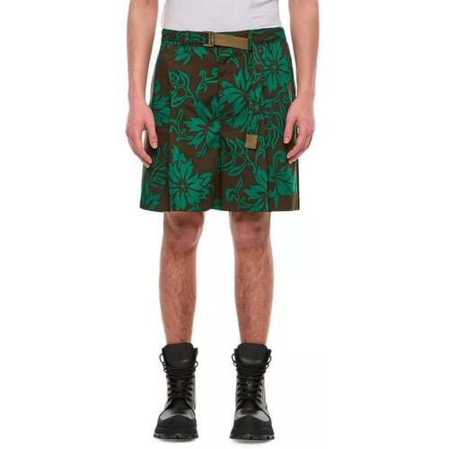 Floral Print Shorts - Größe 1 - green - Sacai - Modalova