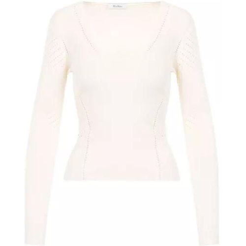 Nadar V-Neck Light Cream Viscose Sweater - Größe XS - Max Mara - Modalova