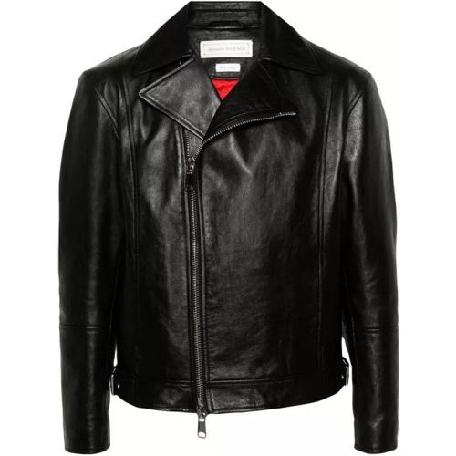 Black Biker Jacket - Größe 48 - black - alexander mcqueen - Modalova