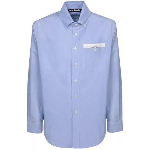Elegant Cotton Shirt - Größe 46 - blue - Palm Angels - Modalova