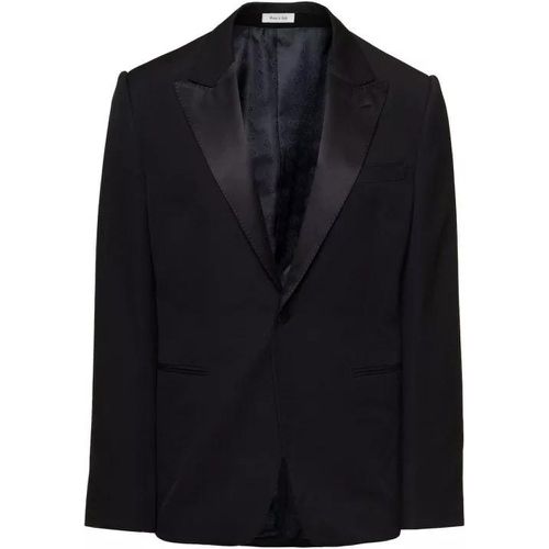 Black Single-Breasted Jacket With Notched Revers I - Größe 50 - black - alexander mcqueen - Modalova
