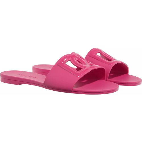 Sandalen & Sandaletten - Rubber Beachwear Slides with DG Logo Sandal - Gr. 36 (EU) - in Rosa - für Damen - Dolce&Gabbana - Modalova