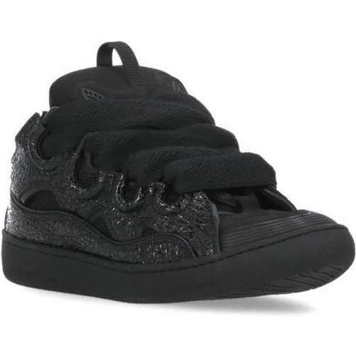 Sneakers - Black Leather And Fabric Sneakers - Gr. 40 (EU) - in - für Damen - Lanvin - Modalova