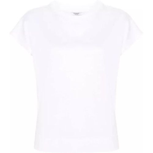 Cap-Sleeves Cotton T-Shirt - Größe 42 - white - PESERICO - Modalova