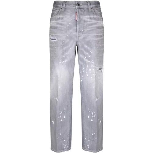 Slim Fit Cotton Jeans - Größe 38 - gray - Dsquared2 - Modalova