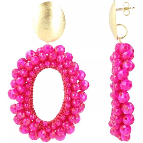 Ohrringe - Glassberry Open Oval Double M - Gr. unisize - in Rosa - für Damen - LOTT.gioielli - Modalova