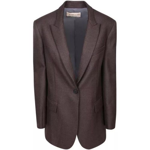 Wool-Blend Jacket - Größe 40 - brown - Blanca Vita - Modalova