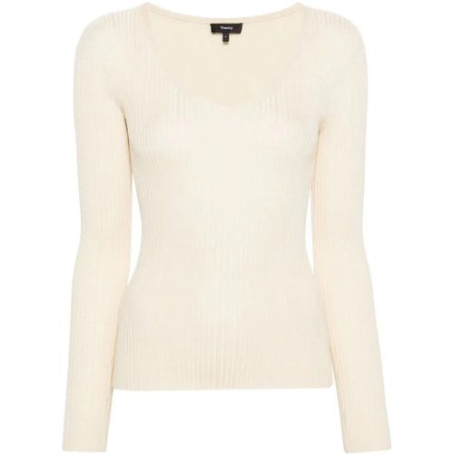 Wool Sweater - Größe L - beige - Theory - Modalova