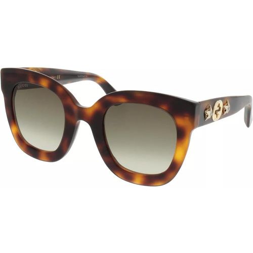 Sonnenbrille - GG0208S 49 - Gr. unisize - in Dunkelbraun - für Damen - Gucci - Modalova