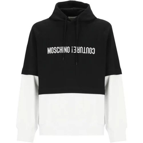 Black Logoed Hoodie - Größe L - Moschino - Modalova