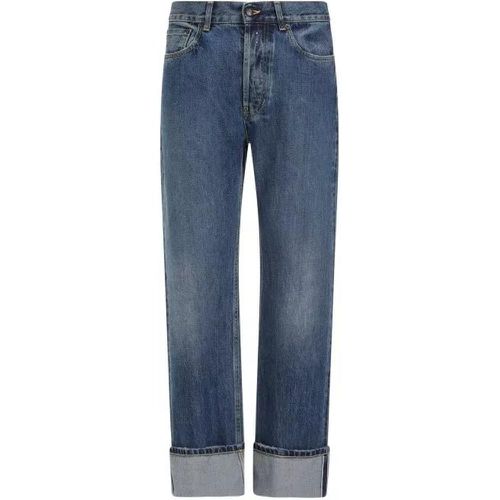 Washed Cotton Turn Up Jeans - Größe 48 - alexander mcqueen - Modalova