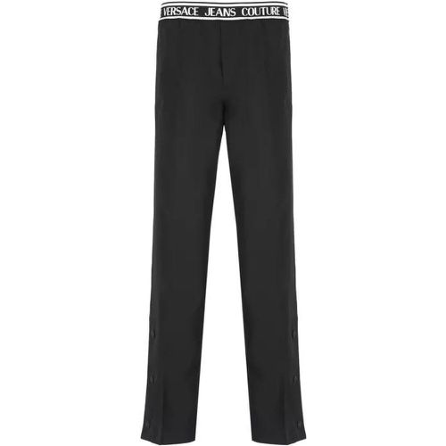 Trousers With Logo - Größe 46 - black - Versace Jeans Couture - Modalova