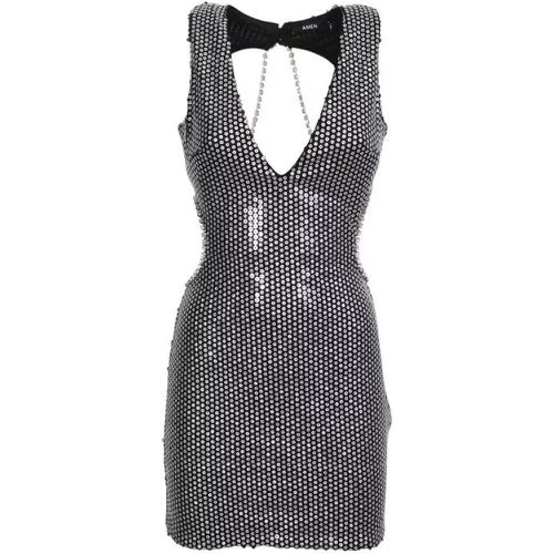 Sequined Mini Dress - Größe 40 - black - Amen - Modalova
