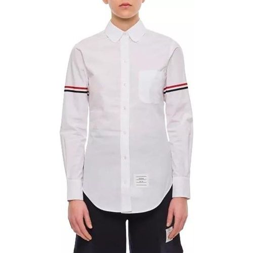 Classic Round Collar Poplin Shirt - Größe 40 - white - Thom Browne - Modalova