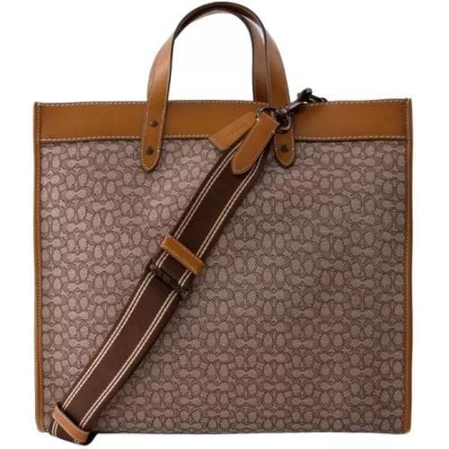 Totes & Shopper - Field 40 Tote Bag - Leather - Cocoa - Gr. unisize - in - für Damen - Coach - Modalova