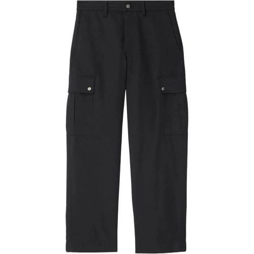 Cotton Trousers - Größe L - schwarz - Burberry - Modalova