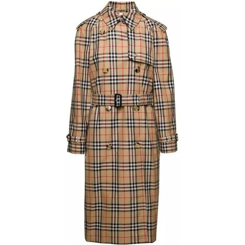 Harehope' Beige Double-Breasted Trench Coat With M - Größe 8 - brown - Burberry - Modalova