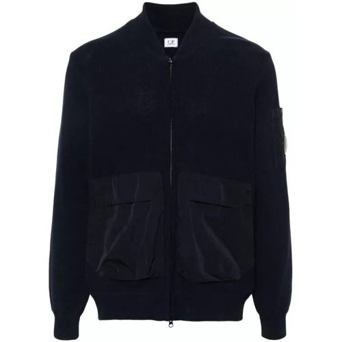 Lens Fine-Knit Navy Cardigan - Größe 54 - CP Company - Modalova