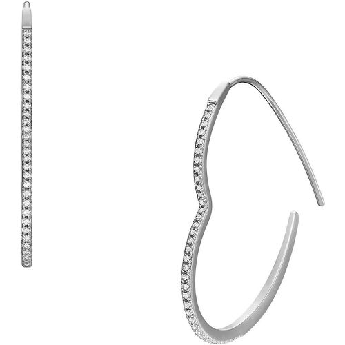 Ohrringe - All Stacked Up -Tone Brass Whisper Hoop Earr - Gr. unisize - in Silber - für Damen - Fossil - Modalova