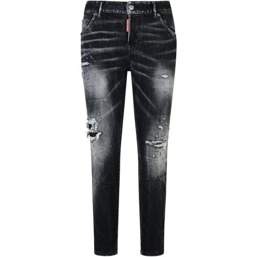 Cool Girl' Black Cotton Blend Jeans - Größe 38 - Dsquared2 - Modalova