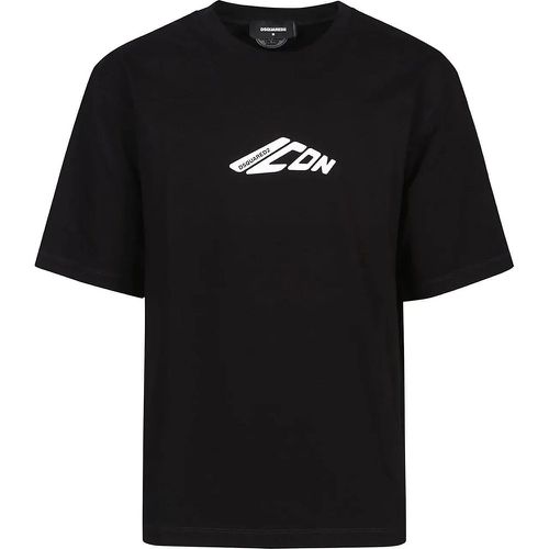 Icon Loose Fit T-shirt Black - Größe L - Dsquared2 - Modalova