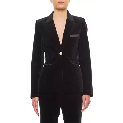 Single Breasted Velvet Jacket - Größe 38 - black - Paco Rabanne - Modalova