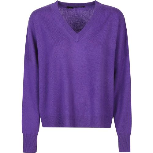 Camille High Low Boxy V Neck Sweater Pink & Purple - Größe XS - 360 Cashmere - Modalova