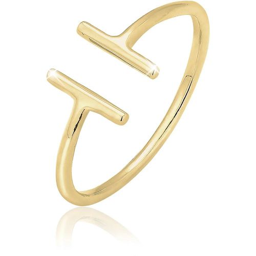 Ringe - Ring Geo Trend Look Statement Offen 375 Gelbgold - Gr. 52 MM - in - für Damen - Elli - Modalova