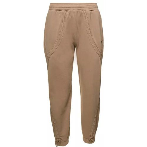 Beige Sweatpants With Logo Patch In Cotton - Größe L - brown - Blumarine - Modalova