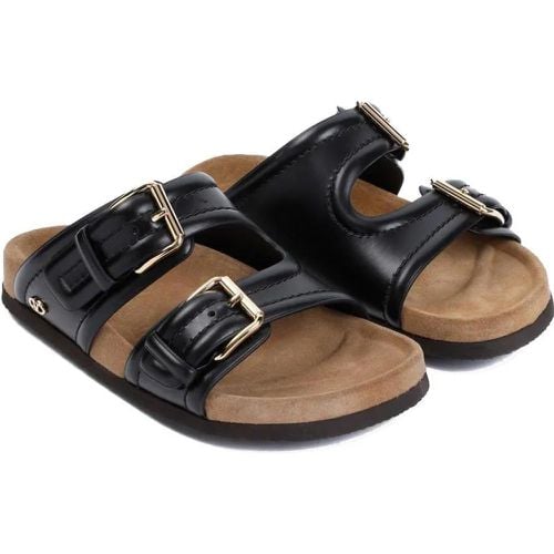 Sandalen - Fussfriend Slide Black Calf Leather Sandals - Gr. 36 (EU) - in - für Damen - Valentino - Modalova