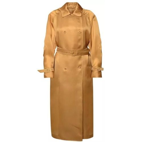 Sacco' Silk Leather Trench Coat - Größe 40 - Max Mara - Modalova