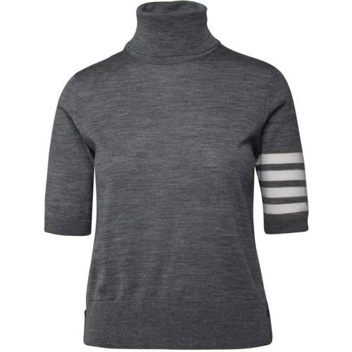 Gray Virgin Wool Sweater - Größe 38 - gray - Thom Browne - Modalova