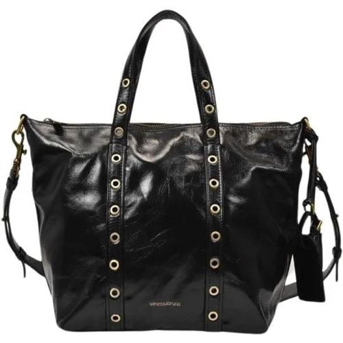 Totes & Shopper - Zippy Pm Bag In Black Cracked Leather - Gr. unisize - in - für Damen - Vanessa Bruno - Modalova