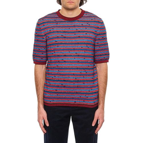 Multicolor Striped Crew-Neck T-Shirt - Größe L - Bottega Veneta - Modalova