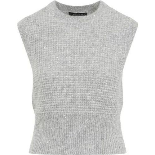 Rock Grey Mohair Vest - Größe 42 - grau - Fabiana Filippi - Modalova