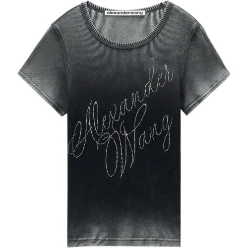 Black/Grey T-Shirt - Größe S - alexander wang - Modalova