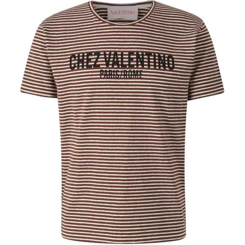 Chez Striped T-shirt - Größe M - Valentino - Modalova