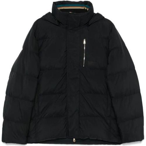 Black Hooded Down Jacket - Größe L - Paul Smith - Modalova