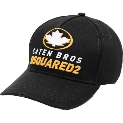 Caps & Mützen - Caten Bros Logo Distressed Baseball Cap - Gr. ONE SIZE - in - für Damen - Dsquared2 - Modalova