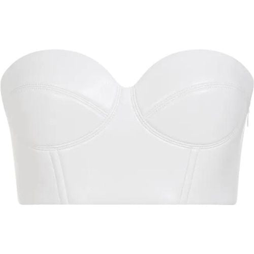 White Lamb Leather Top - Größe 38 - alaia - Modalova