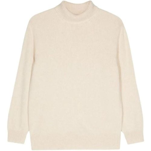 Ecru Cashmere Turtleneck Sweater - Größe 40 - Malo - Modalova